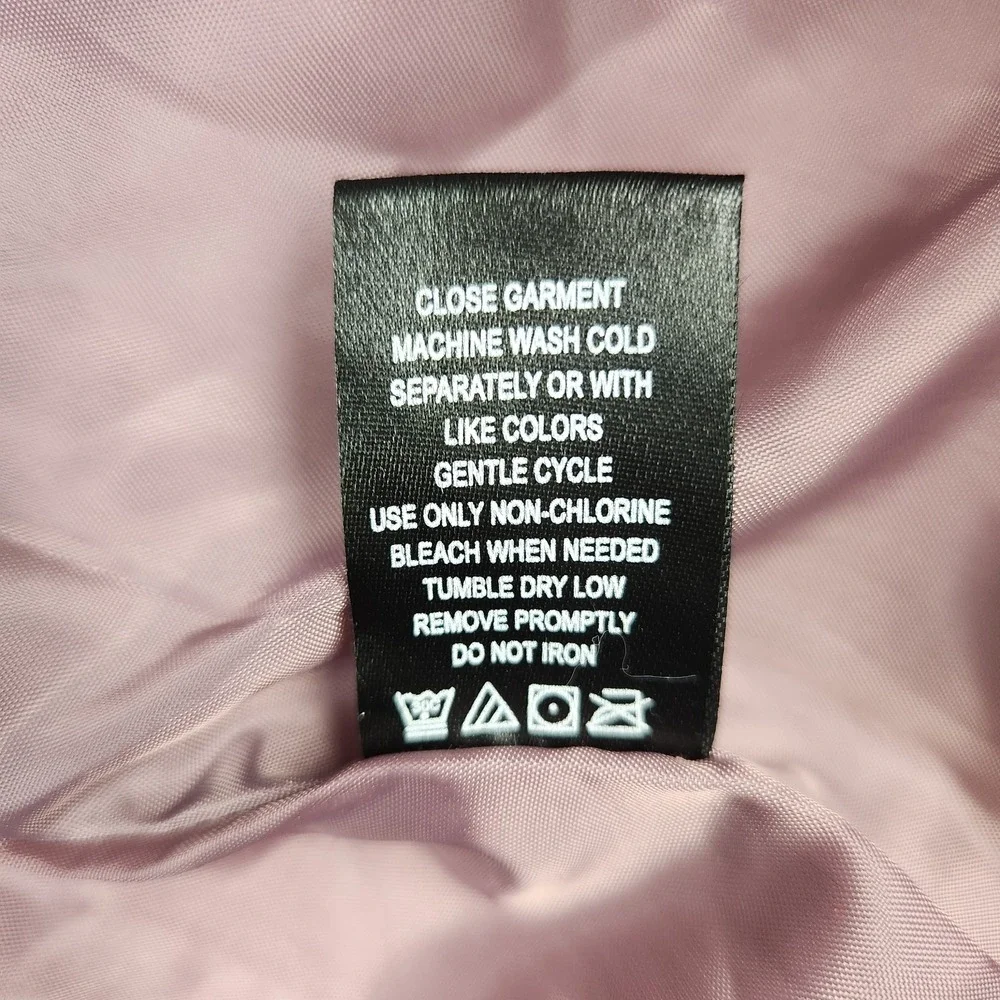 Swiss‎ Alps Kids M 8/10 Quilted Puffer Jacket Dusty Rose Sherpa Lined